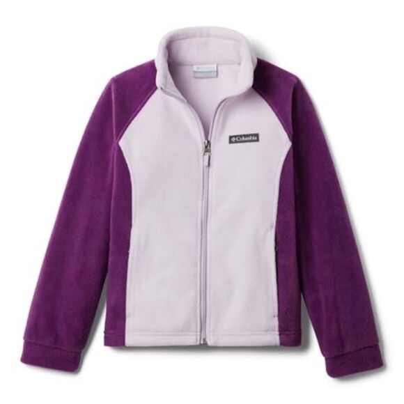 Columbia Girls' Benton Springs Classy Plum / Lilac Fleece Jacket, SZ L (14/16) - Picture 9 of 9